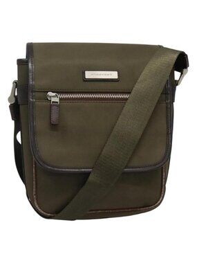 Authentic BURBERRY Shoulder Bag Nylon Khaki